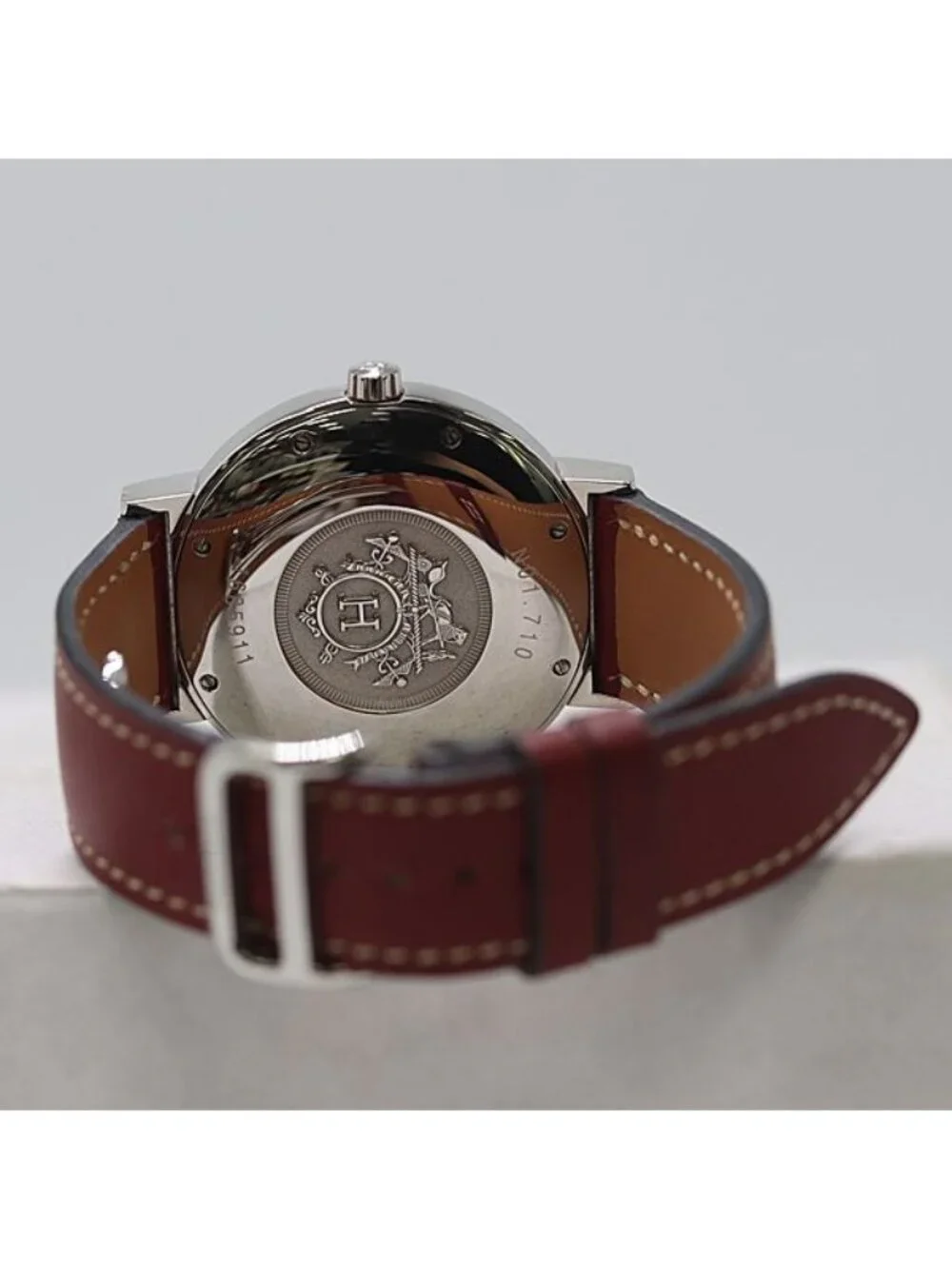 Hermes Nomade Hour Auto Quartz Date Silver Dial Watch